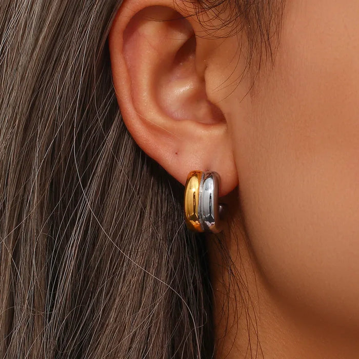 Duo Glow Mini Hoops