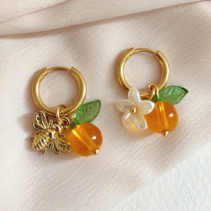 Honey Garden Hoop Earrings