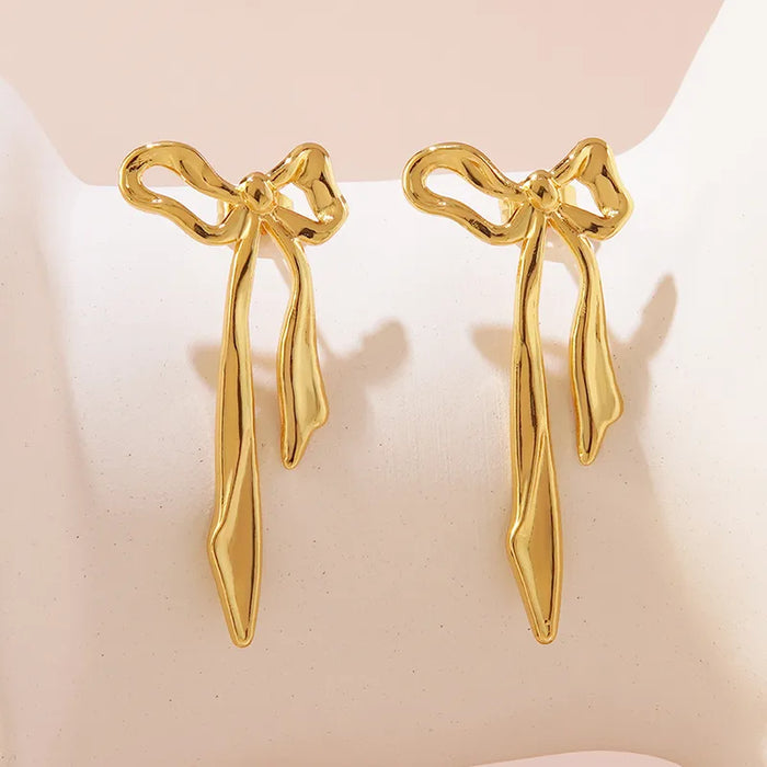 Golden Muse Bow Earrings