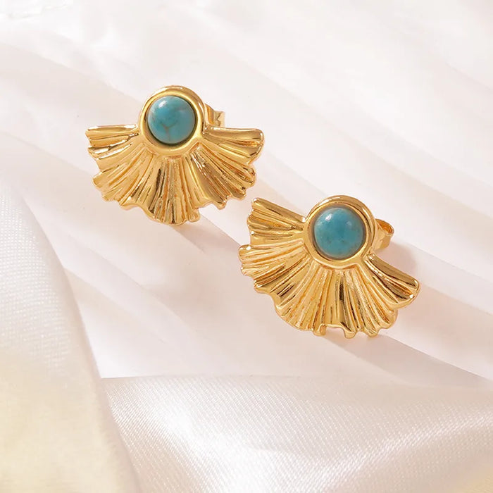Aurum Tide Golden Studs