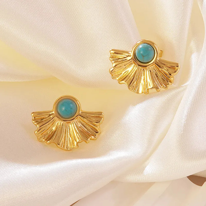 Aurum Tide Golden Studs