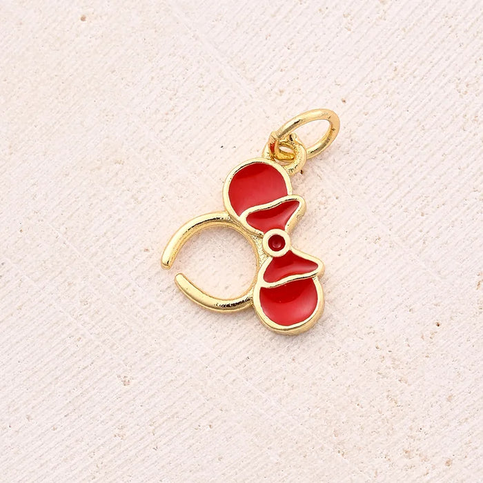 Chic Red Bow Charm