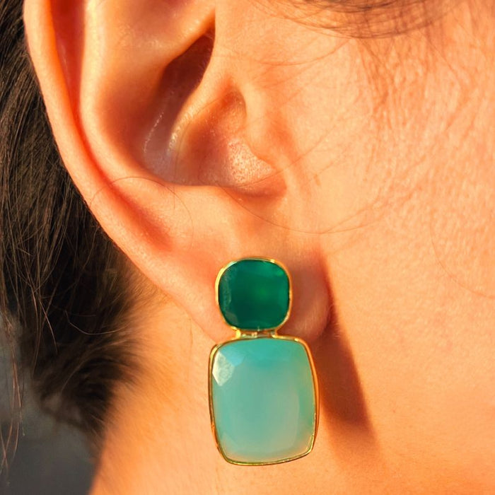 Dual-Tone Drama Earrings