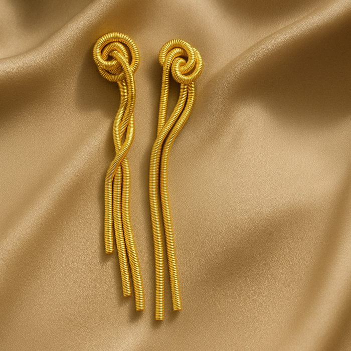 Golden Knot Danglers