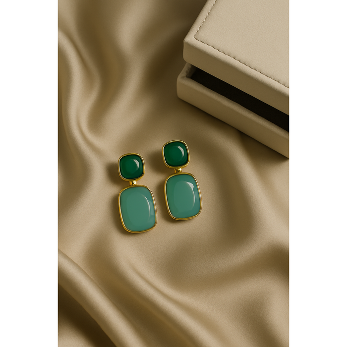 Dual-Tone Drama Earrings