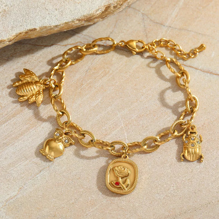 Golden Whimsy Charm Bracelet