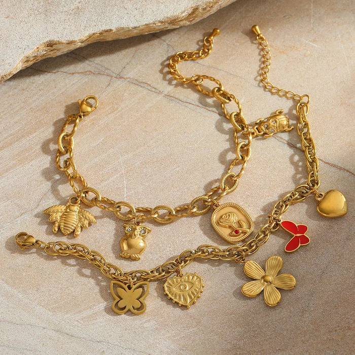 Golden Whimsy Charm Bracelet