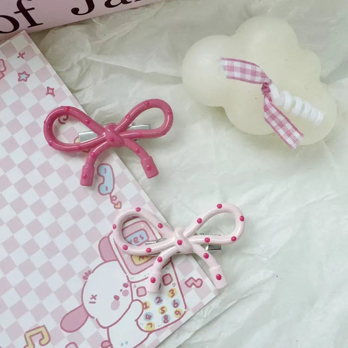 Kawaii Bow Pop Hair Clips