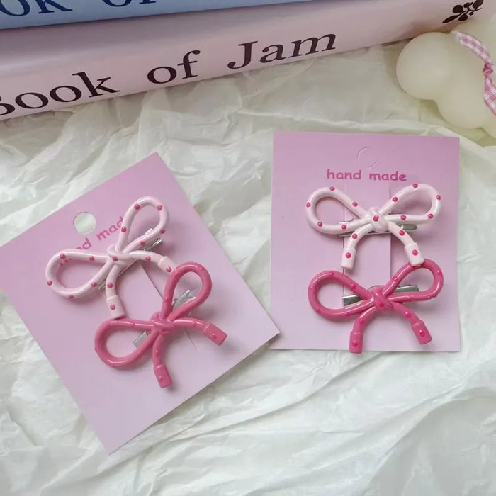 Kawaii Bow Pop Hair Clips