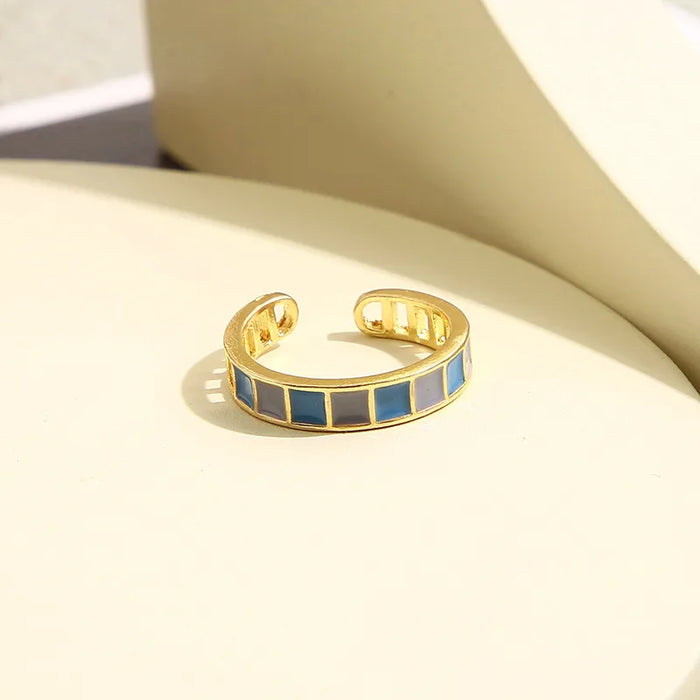 Azure Mosaic Ring