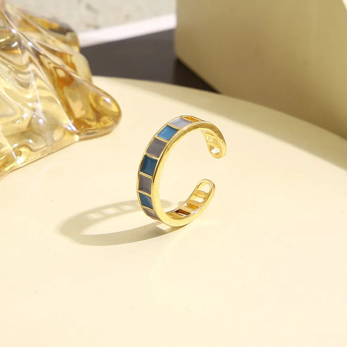 Azure Mosaic Ring