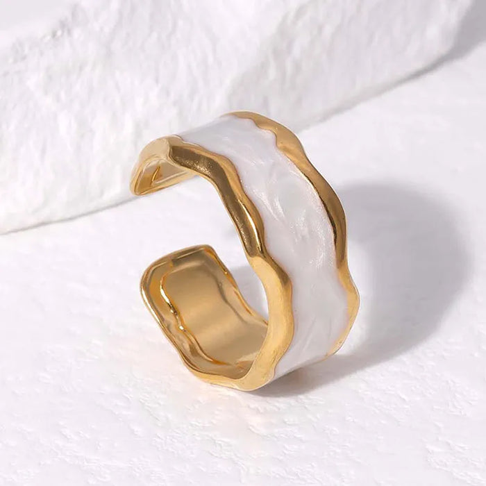 Pearl Crest Open Ring
