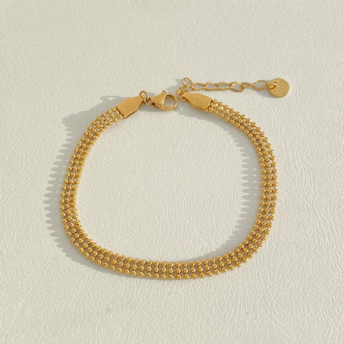 Golden Glow Mesh Bracelet