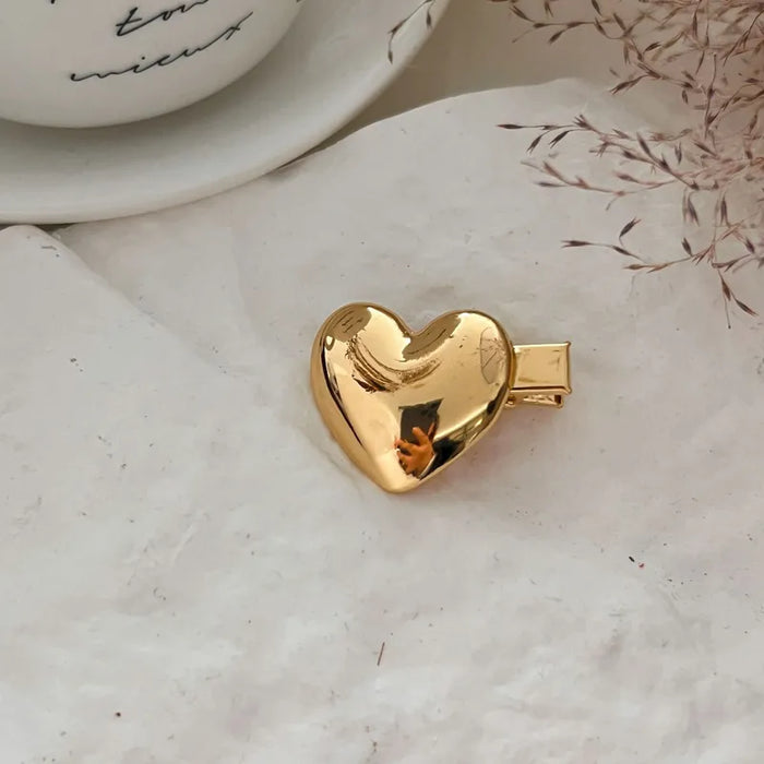Golden Heart Luxe Hair Clip