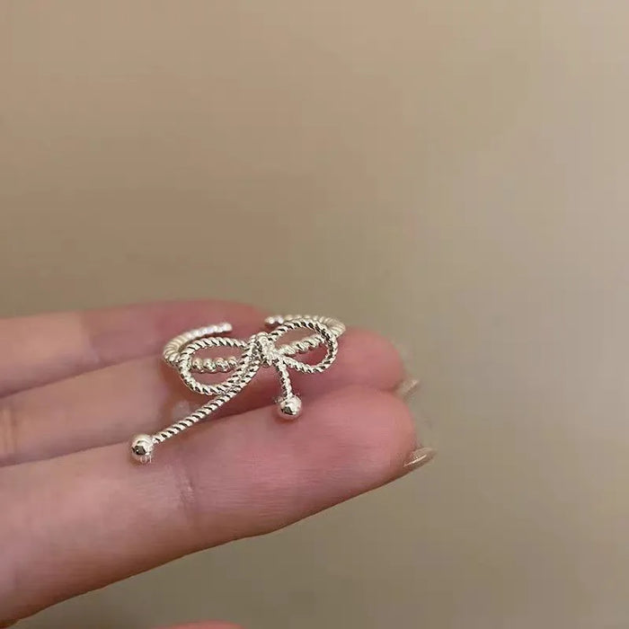 Twisted Bow Adjustable Ring