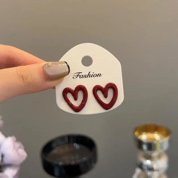 Cherry Heart Studs