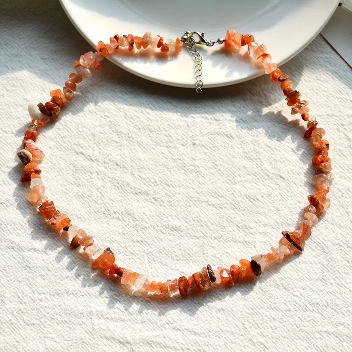 Sunset Agate Chip Necklace