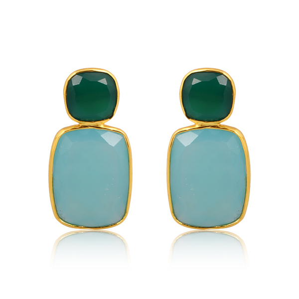 Dual-Tone Drama Earrings
