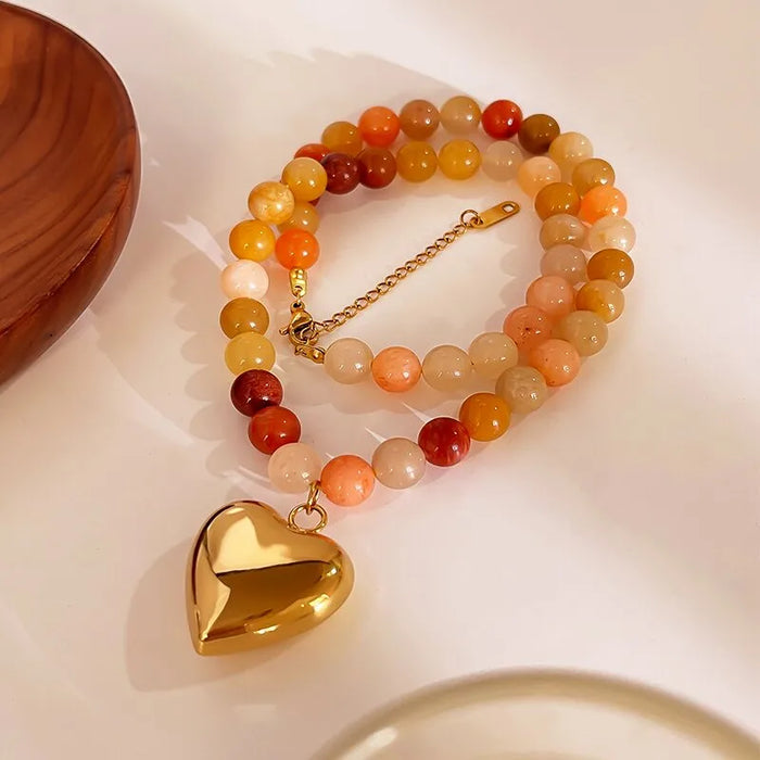 Sunset Heart Necklace
