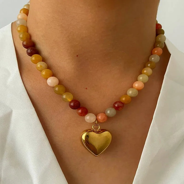 Sunset Heart Necklace