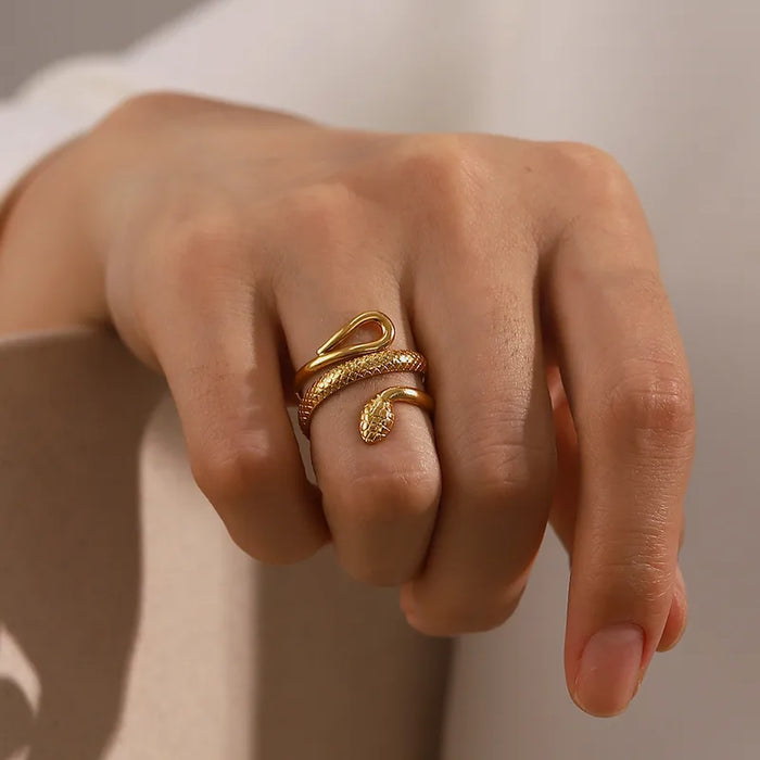 Serpent Luxe Wrap Ring