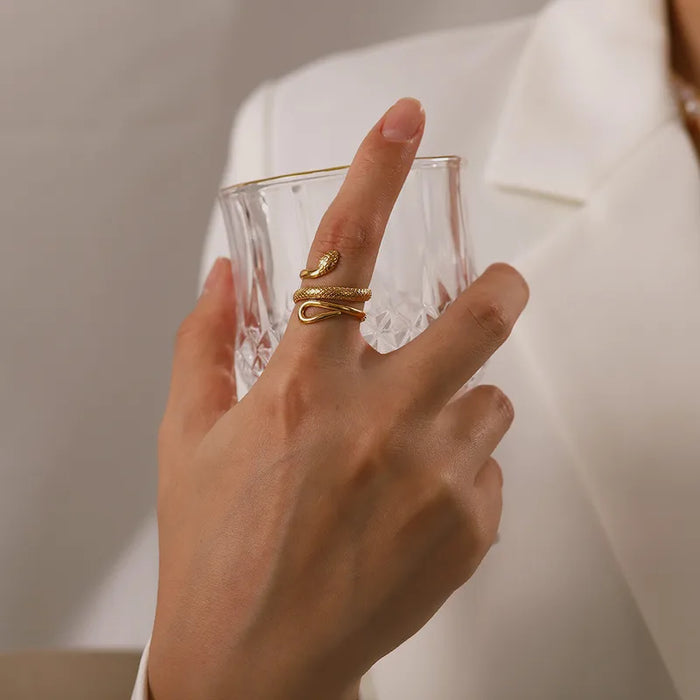 Serpent Luxe Wrap Ring