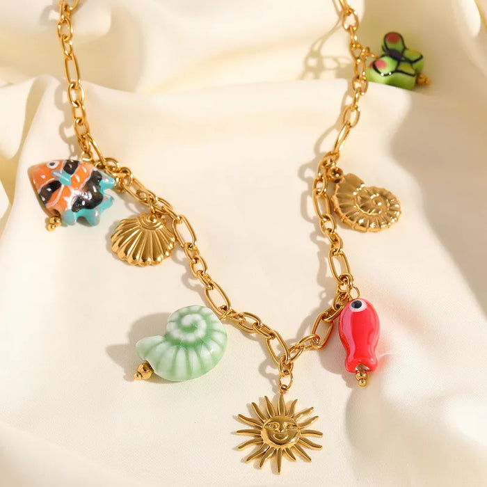 Sunshine Splash Charm Necklace
