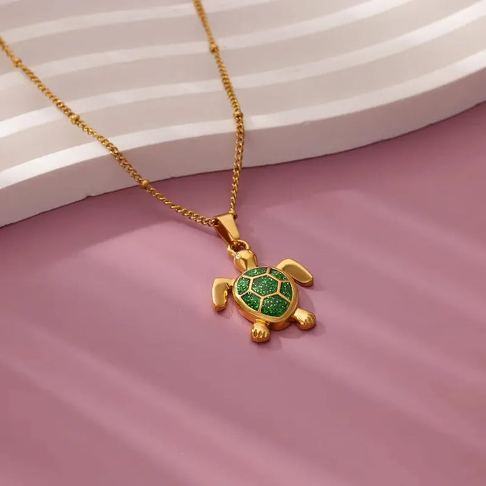 Tortoise Pendant Necklace