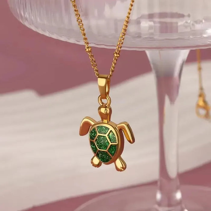 Tortoise Pendant Necklace
